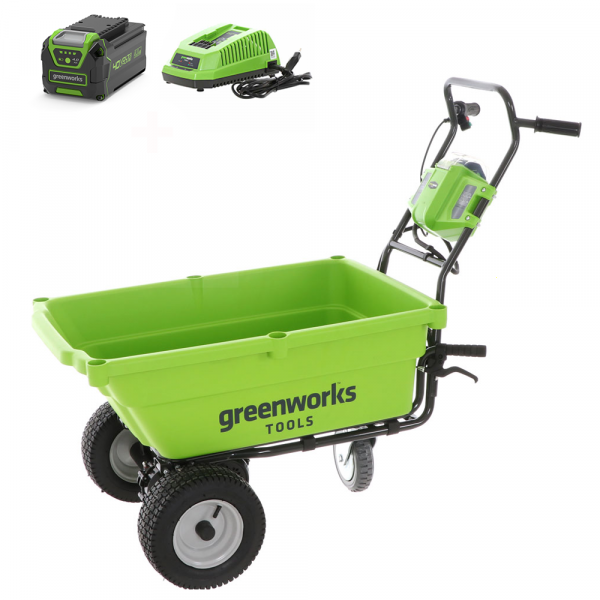 Carriola elettrica con ruote Greenworks G40GC Garden Cart 40V - 4Ah/40V