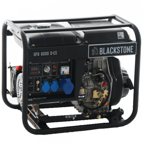 BlackStone OFB 6000 D-ES - Generatore di corrente diesel con AVR 5.3 kW - Continua 5 kW Monofase