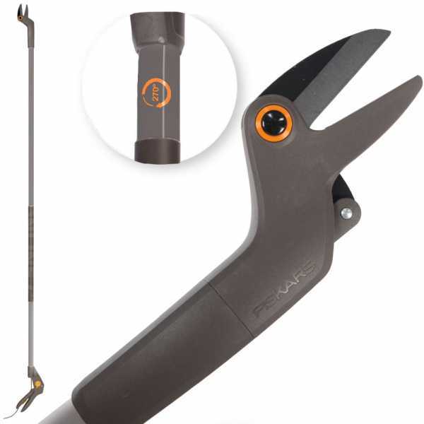 Fiskars Light UP69 - Forbice da potatura con manico lungo orientabile -  12 mm