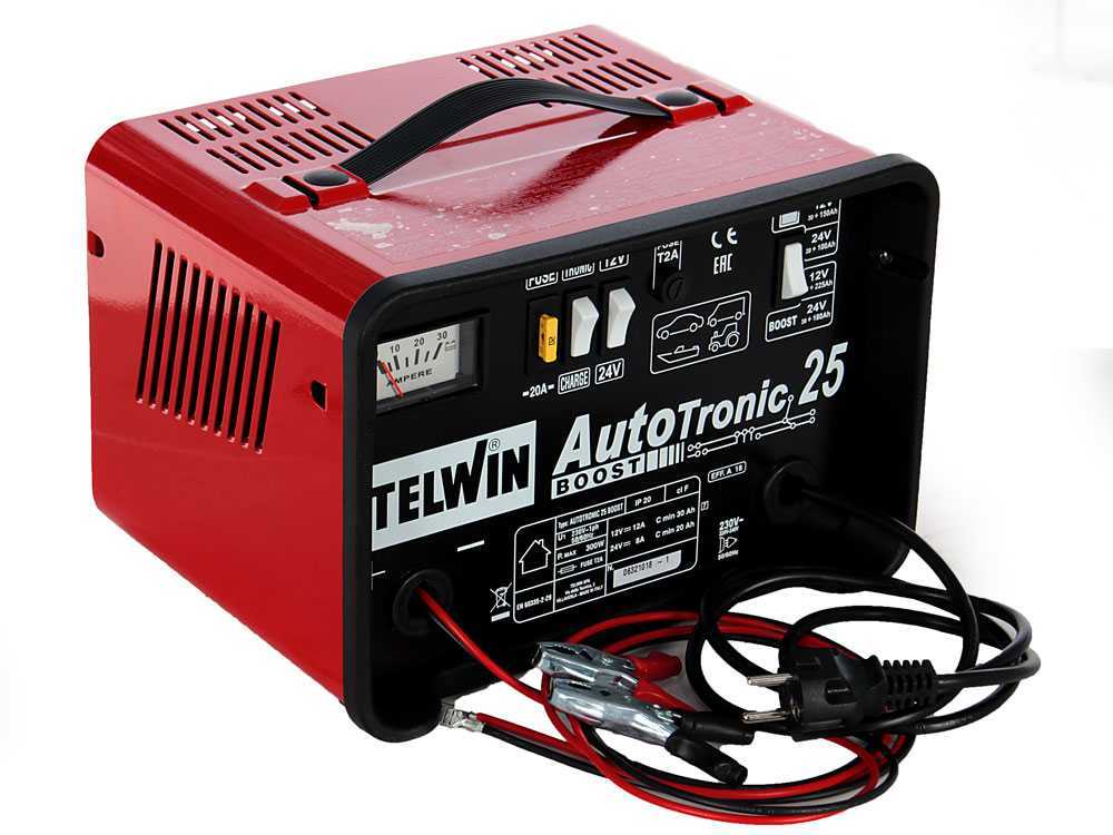 Telwin Autotronic 25 Boost - Caricabatterie auto e mantenitore - batterie  al Piombo 12/24V