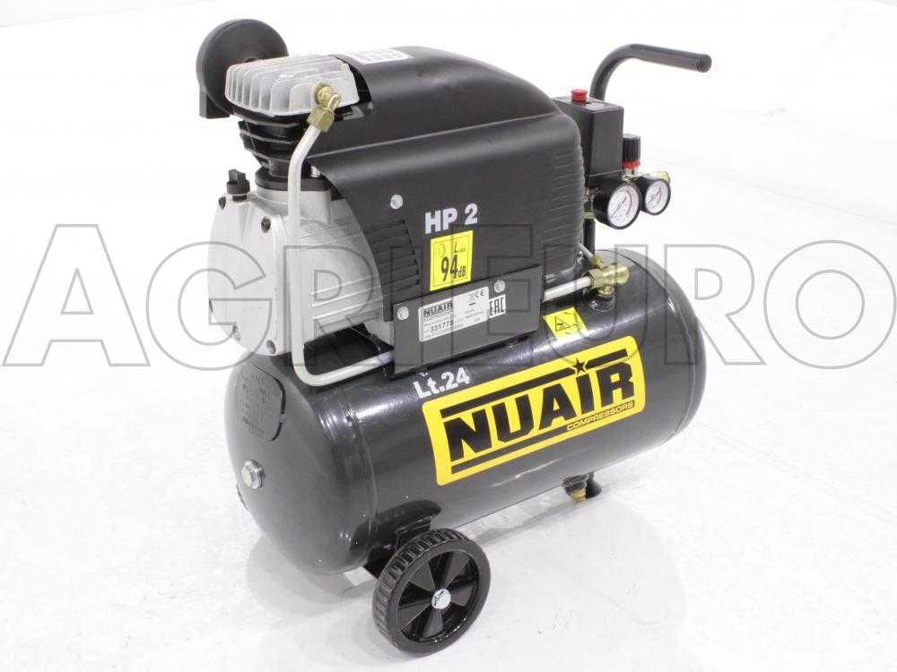 Compressore elettrico Nuair FC2/24 motore 2 HP - 24 lt - aria compress –  Edim Servizi S.R.L