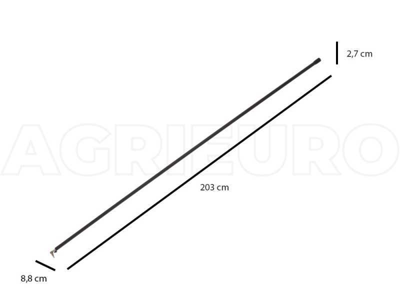 Asta per abbacchiatori c/rub 200 cm - Fissa in Offerta