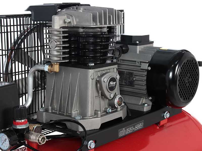Compressore d'aria 100 Lt trifase 380V Fiac AB 100-360 T trasmissione a  cinghia 2,2 Kw