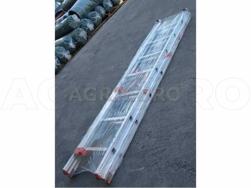 SCALA ALLUMINIO QUADRA 10 gradini H 2,28 mt. 12,00 kg. 