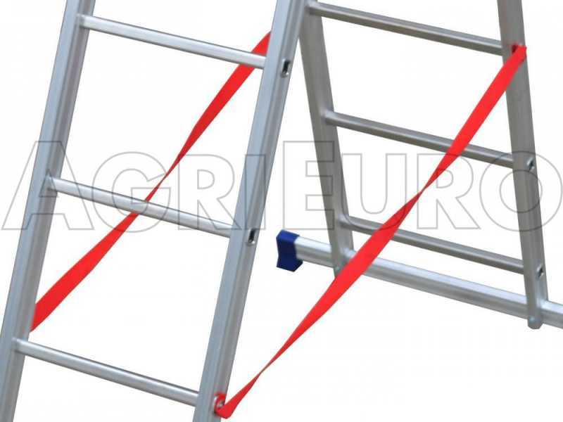 Scala alluminio 3 rampe 8+8+8 gradini h. 510 cm facal stilo sl230-3 - SCALE  E TRABATTELLI - FACAL S.R.L. - 8028406107705