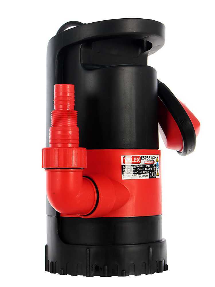 Pompa sommersa acque nere e chiare Valex ESP551/3H con 3 altezze di  aspirazione - 550 W