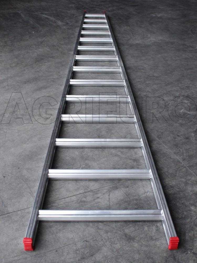 Scala agricola conica professionale in alluminio AgriEuro S110L14 - 4 metri  - 14 gradini