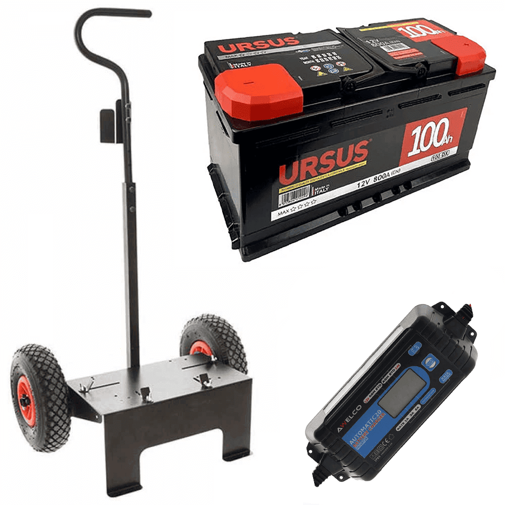 CAMPAGNOLA KIT TROLLEY PER BATTERIA O GENERATORE ENERGY4 CARRELLO  CARRELLINO CON RUOTE