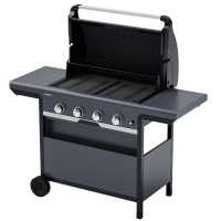 Barbecue a Gas 14.5Kw 4 Bruciatori Piastra Laterale Griglia Grill BBQ da  Esterno