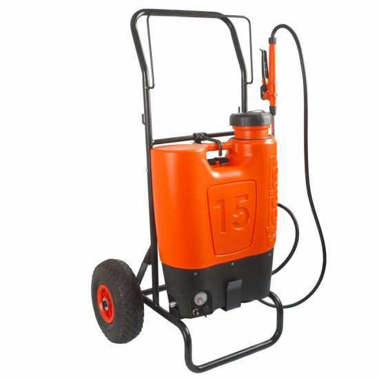 Stocker 1247 - Pompa irroratrice a spalla con trolley - 15L - 12V - 10Ah