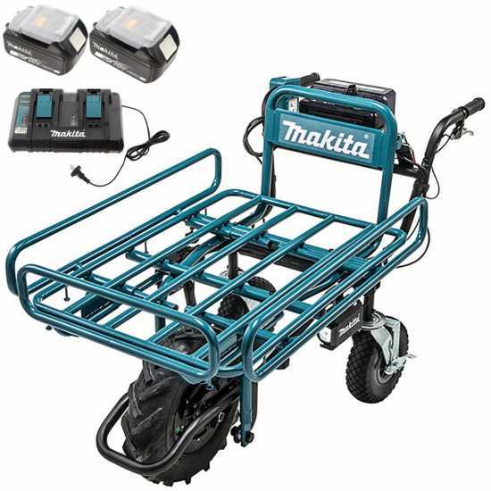 Makita DCU180 - Carriola elettrica con telaio tubolare - 2 batterie 18V 5Ah