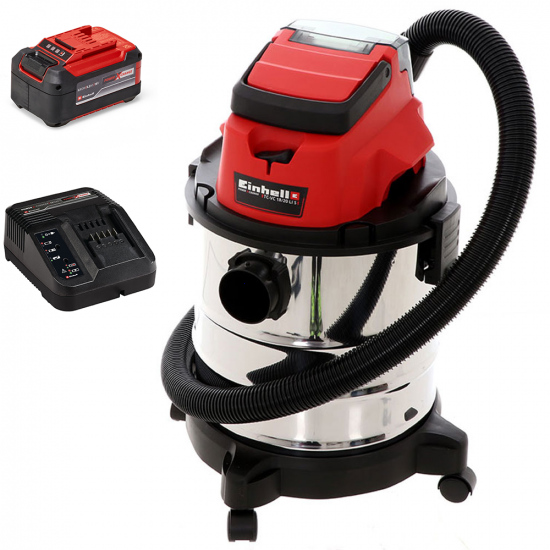 Einhell TC-VC 18/20 Li - Aspirasolidi e liquidi a batteria - 18V 5.2Ah