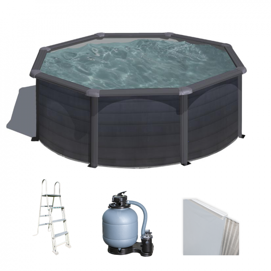 Gre Kea Rotonda &Oslash;350 x 120 cm - Piscina fuori terra in acciaio